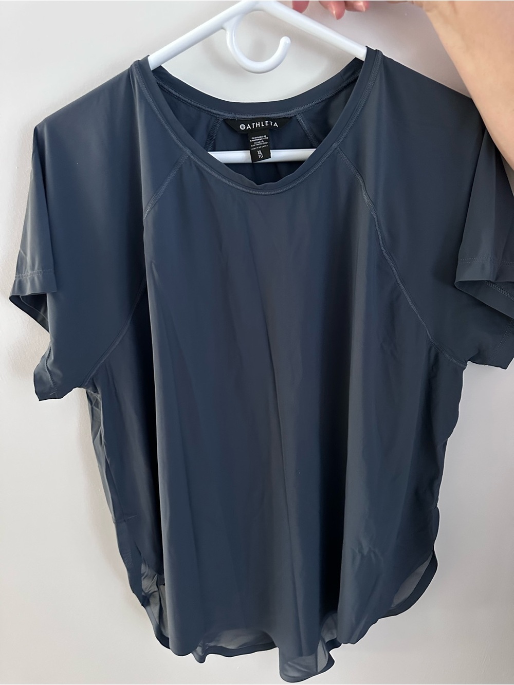 Athleta Charcoal Short-Sleeve Performance Tee